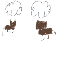 raining cats and dogs drawing by notanormalgirl in Artbitrator