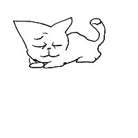 sleeping cat drawing by barrelwithwheelz in Artbitrator