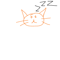 sleeping cat drawing by curiousgeorge in Artbitrator