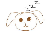sleepy dog drawing by curiousgeorge in Artbitrator