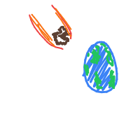 meteor approaching earth drawing by guest-04xav10bv in Artbitrator