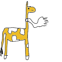 giraffe with scarf drawing by ufomoose in Artbitrator