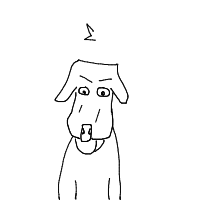 grumpy dog drawing by ufomoose in Artbitrator