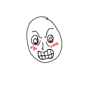 angry face drawing by ufomoose in Artbitrator