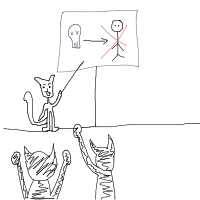 cats planning world domination drawing by ufomoose in Artbitrator