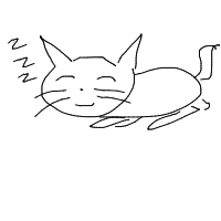 sleeping cat drawing by palala in Artbitrator