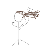dramatic hair flip drawing by palala in Artbitrator