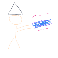 wizard casting spell drawing by christ_cares in Artbitrator