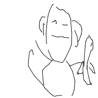monkey with banana drawing by george in Artbitrator