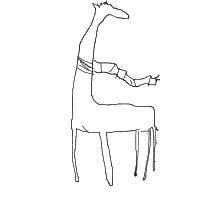 giraffe with scarf drawing by eternaltink in Artbitrator