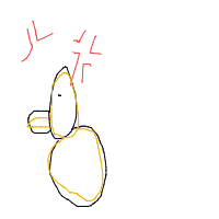 angry duck drawing by george in Artbitrator