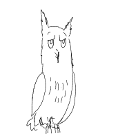 confused owl drawing by undercoverpanda in Artbitrator