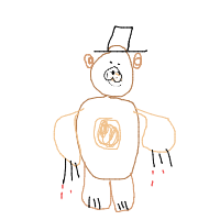 bear with a hat drawing by koenig in Artbitrator