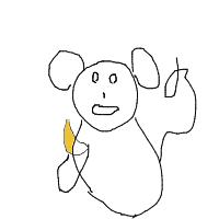 monkey with banana drawing by koenig in Artbitrator
