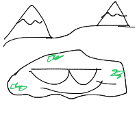 rock with sunglasses drawing by nataliegliter in Artbitrator