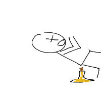 slipping on banana peel drawing by nataliegliter in Artbitrator
