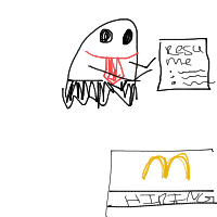 ghost at job interview drawing by nataliegliter in Artbitrator