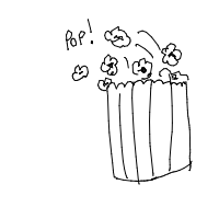 popcorn overflowing drawing by l14m in Artbitrator