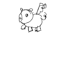 when pigs fly drawing by l14m in Artbitrator