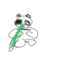 panda eating bamboo drawing by shinozu_howario in Artbitrator