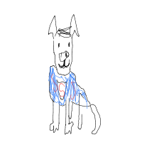 dog in costume drawing by bondi in Artbitrator