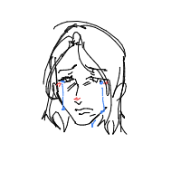 sad face drawing by festeringblisters in Artbitrator
