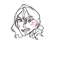 angry face drawing by festeringblisters in Artbitrator