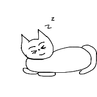sleeping cat drawing by eunxing in Artbitrator