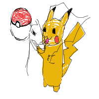 pikachu battling a charizard drawing by player-7fidx0mg1 in Artbitrator