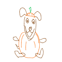 dog in costume drawing by heyy in Artbitrator