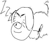 sleepy dog drawing by boaz0252 in Artbitrator
