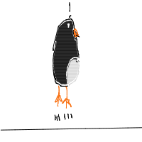 excited penguin drawing by isaac1234 in Artbitrator
