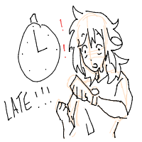 running late drawing by lumenivialivia in Artbitrator