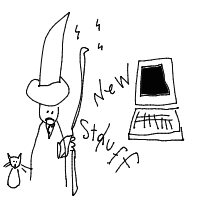 wizard at tech startup drawing by vantabat in Artbitrator