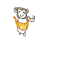 monkey with banana drawing by jjjj in Artbitrator