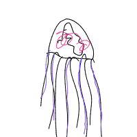 jellyfish drawing by hellokitty0496 in Artbitrator