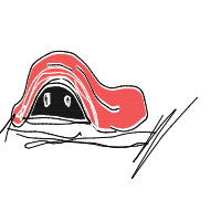 hiding under blanket drawing by stew in Artbitrator