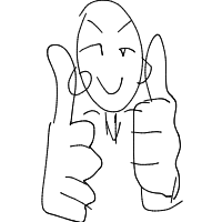 thumbs up drawing by stew in Artbitrator