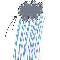 rain cloud drawing by stew in Artbitrator