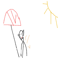 vampire at beach drawing by anananananna in Artbitrator