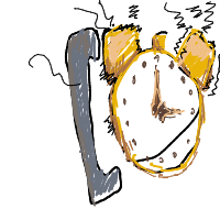 alarm clock ringing drawing by a2eng in Artbitrator