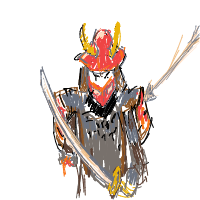 samurai last stand drawing by a2eng in Artbitrator