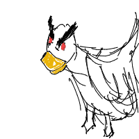 angry duck drawing by a2eng in Artbitrator