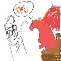 dragon in therapy drawing by a2eng in Artbitrator