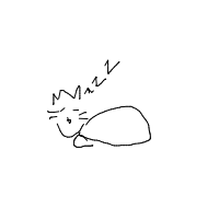 sleeping cat drawing by tasha in Artbitrator