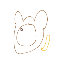 monkey with banana drawing by luiz in Artbitrator