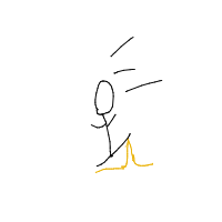 slipping on banana peel drawing by luiz in Artbitrator