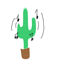 dancing cactus drawing by magma in Artbitrator