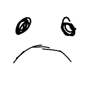 sad face drawing by boaz0252 in Artbitrator