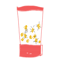 popcorn popping drawing by mars in Artbitrator